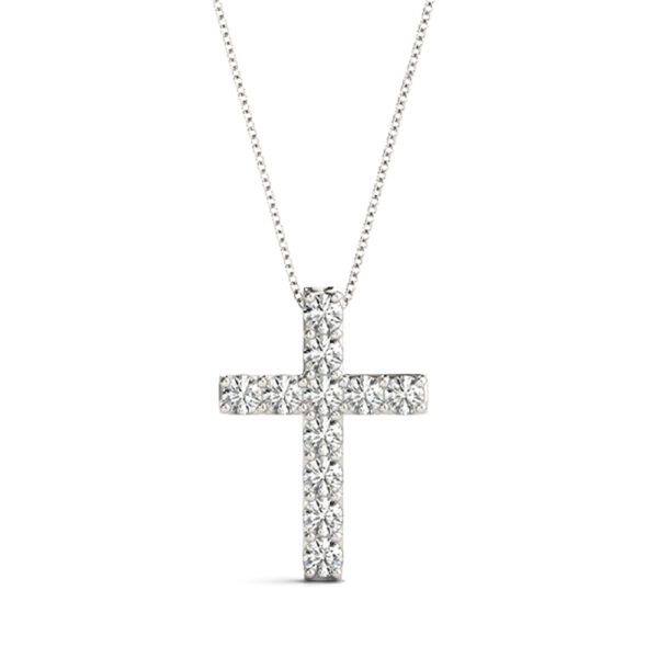 11 Stone Cross Pendant
