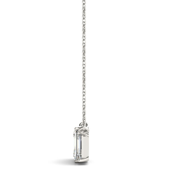 3 Stone Emerald Cut Pendant - Image 3