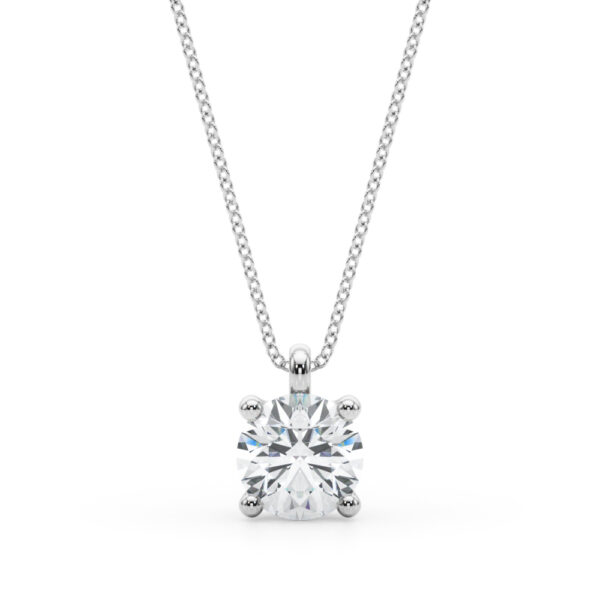 Round Solitaire Pendant - Image 2