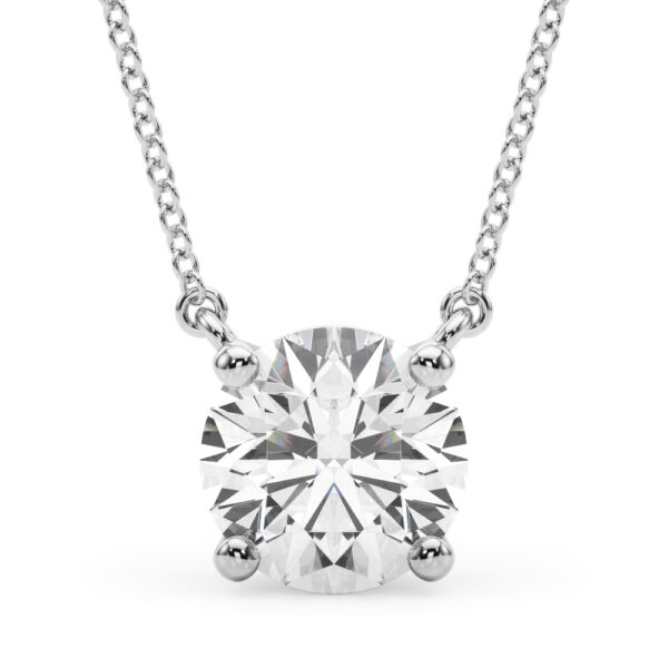 Round Solitaire Pendant - Image 2