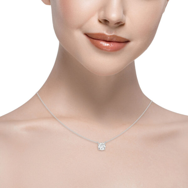 Round Solitaire Pendant - Image 3