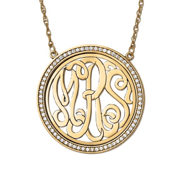 25mm Diamond Bezel Monogram